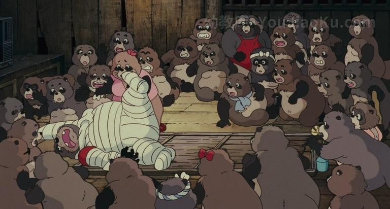 [图片1]-宫崎骏动画片《百变狸猫   Pom Poko 1994》国日粤英四语中字 720P/MKV/3.6G 宫崎骏动画全集下载插图-幼教社 - 专业的幼儿早教资料下载基地